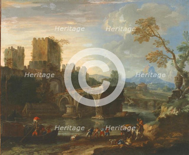 Capriccio with the Broken Bridge. Creator: Carlevaris, Luca (1663-1730).