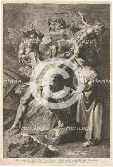 Job Tormented by Demons and Abused by His Wife. Creator: Lucas Vorsterman.