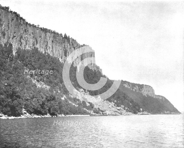 Northern End of the Palisades, Hudson River, USA, c1900.  Creator: Unknown.