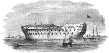 "The Devonshire" Prison-ship, at Sheerness, 1854. Creator: Unknown.
