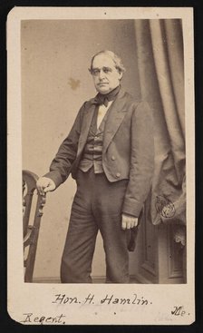 Portrait of Hannibal Hamlin (1809-1891), 1857. Creator: Brady's National Photographic Portrait Galleries.