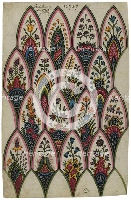 Projet de motifs d'indiennes, 1793. Creator: Lemeunnié, Louis-Philippe (1778-?).