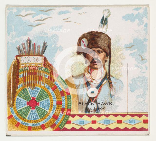 Black Hawk, Sac & Fox, from the American Indian Chiefs series (N36) for Allen & Ginter Cig..., 1888. Creator: Allen & Ginter.
