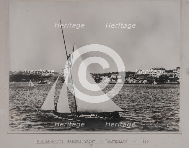 Harnett's yacht "Australian", 1860. Creator: Unknown.