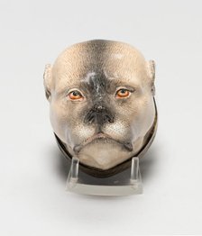 Box in the Form of a Pug's Head, Meissen, c. 1750. Creator: Meissen Porcelain.