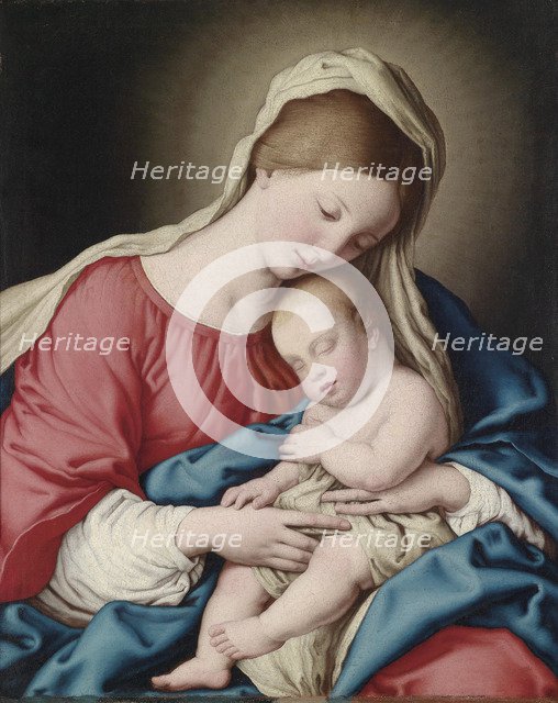 Virgin with Sleeping Child. Artist: Sassoferrato (1609-1685)
