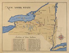 Map of New York State, 1935/1942. Creator: Unknown.