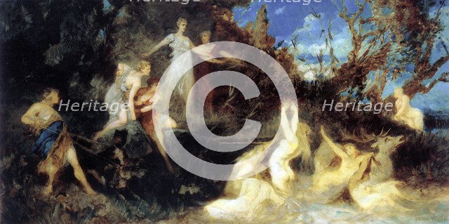 'The Hunt of Diana', (study), 1879.  Artist: Hans Makart