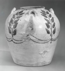 Jar with Four Lug Handles, Iraq, 9th century. Creator: Unknown.