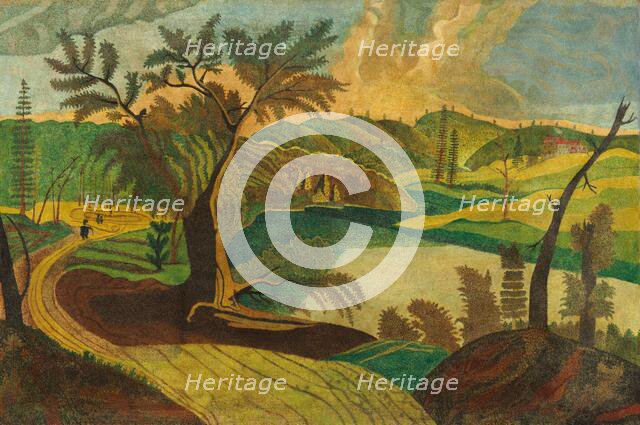 Stylized Landscape, second half 19th century. Creator: Unknown.