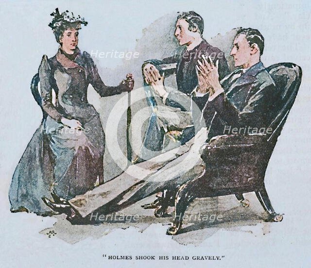 'Holmes Shook His Head Gravely', 1892. Creator: Sidney E Paget.
