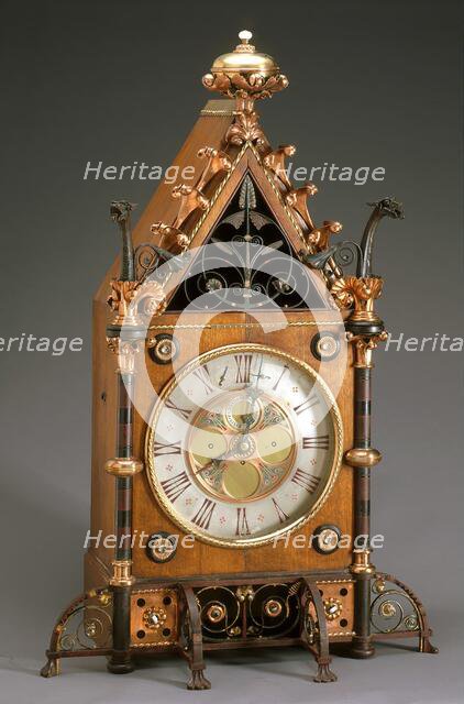 Bracket clock, about 1865. Creators: Bruce J. Talbert, Skidmore Art Manufactures.