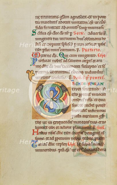 Decorated Initial D; Stammheim Missal, probably 1170s. Creator: Unknown.