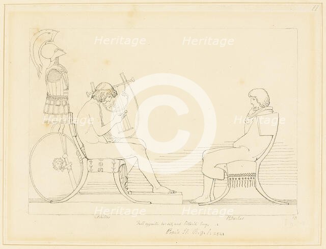 Achilles and Patroclus, n.d. Creator: John Flaxman.