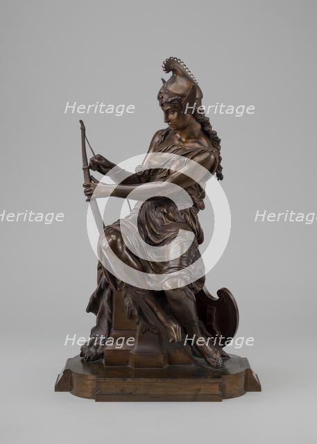 Amazon Preparing for Battle (Queen Antiope or Hippolyta?), or Armed Venus, model c. 1860/1872. Creator: Pierre Eugene Emile Hebert.