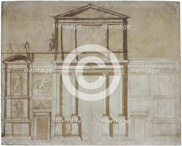 Project for the Facade of San Lorenzo in Florence, 1516. Artist: Buonarroti, Michelangelo (1475-1564)