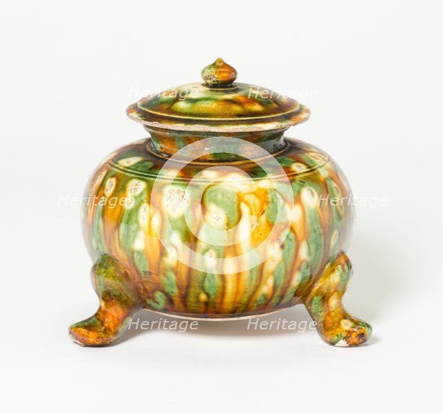 Covered Tripod Jar, Tang dynasty (618-907), first half of 8th century. Creator: Unknown.
