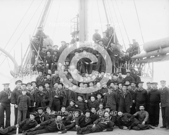 U.S.S. Maine, ship's company, 1896. Creator: William H. Jackson.