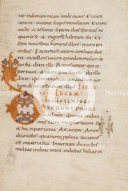 Decorated Initial D; Gospel Lectionary, late 10th century. Creator: Unknown.