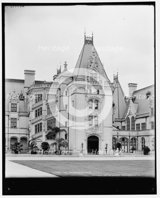 The entrance, Biltmore House, c1902. Creator: William H. Jackson.