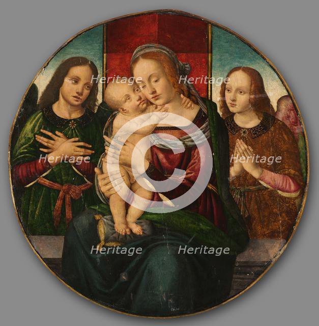 Virgin and Child with Angels, early 1500s. Creator: Master of the Holden Tondo (Italian).