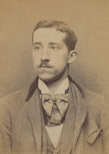 Gauche. Henri. 24 ans, né le 7/2/60 à Paris. Rentier. Anarchiste., 1884. Creator: Alphonse Bertillon.