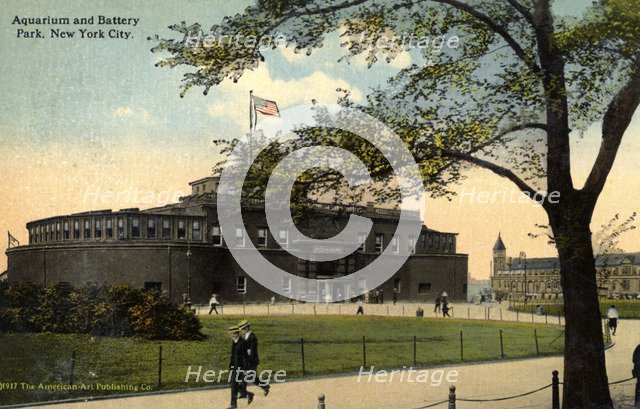 Aquarium and Battery Park, New York City, New York, USA, 1916. Artist: Unknown