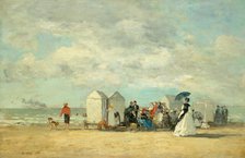 Beach Scene, 1862. Creator: Eugene Louis Boudin.