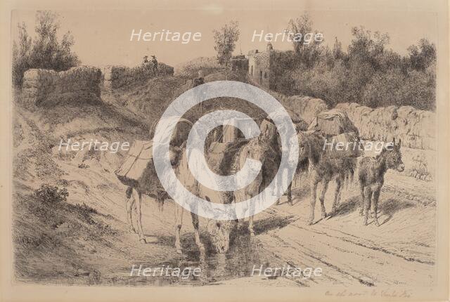 On the Road to Santa Fe, 1884. Creator: Peter Moran.
