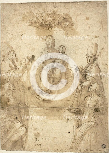 Madonna and Child with Adoring Saints, n.d. Creators: Guglielmo Caccia, Giuseppe Antonio Caccioli, Francesco Vanni.