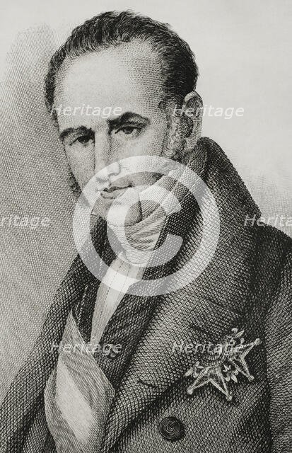 Juan Bautista Erro y Azpiroz (1773-1854), Spanish philologist, minister of Ferdinand VII..., 1842.  Creator: Jose Gomez.