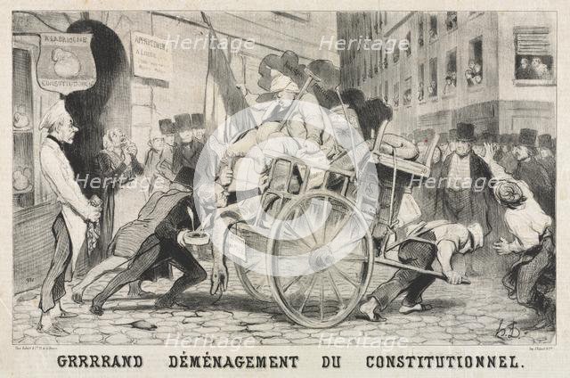Great Removal of the Constitutional Establishment, 1846. Creator: Honoré Daumier (French, 1808-1879); Aubert.