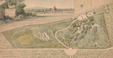 Plan for the Garden of the Château de Bagatelle, 1817. Creator: Pierre Lapie.