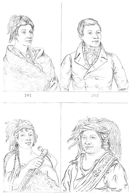 Oneidas, Tuskaroras and Senecas, 1841.Artist: Myers and Co