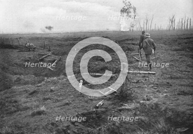French Attack of July 31, 1917; The battlefield beyond conquered enemy ..., 1917. Creator: Unknown.