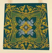 Design for a Cushion or Chair Seat Cover, France, 1804/14. Creator: Unknown.