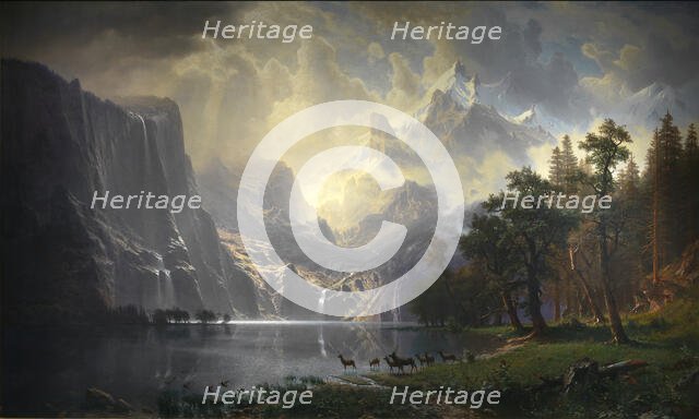 Among the Sierra Nevada, California, 1868. Creator: Albert Bierstadt.