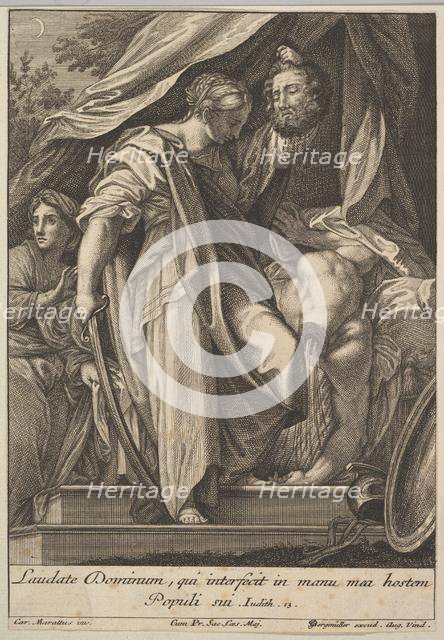 Judith slaying Holofernes, 1705-62. Creator: Johann Georg Bergmuller.