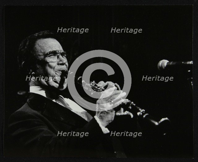 Johnny Mince playing his clarinet, Stevenage, Hertfordshire, 1984. Artist: Denis Williams