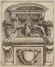 Architectural Motif with a Bird, c. 1690. Creator: Carlo Antonio Buffagnotti.