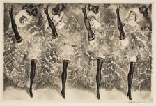 Can-Can, 1933. Creator: Icart, Louis Justin Laurent (1888-1950).