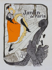 Affiche pour le Jardin de Paris "Jane Avril"., c1898. Creator: Henri de Toulouse-Lautrec.