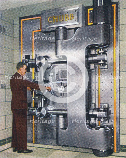 30-ton treasury door, 1938. Artist: Unknown.