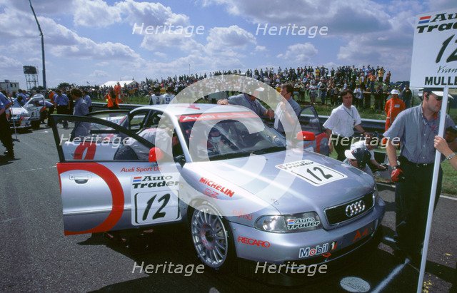 Yvan Muller's Audi A4 on starting grid, Thruxton circuit, Andover, Hampshire, 1998. Artist: Unknown.