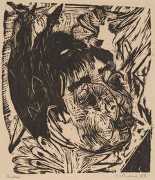 Wife of Professor Schaxel, 1917-1918. Creator: Ernst Kirchner.