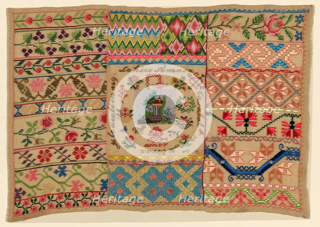 Sampler, México, 1849. Creator: Unknown.