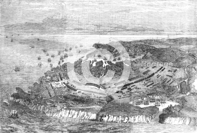 The Siege of Sebastopol - general view, 1854. Creator: Unknown.