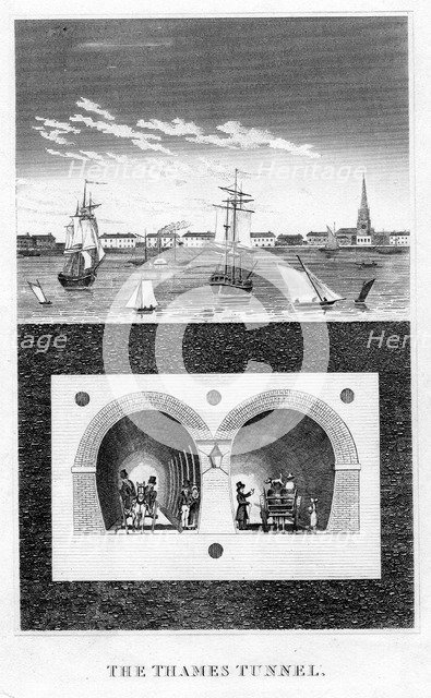 The Thames Tunnel, London, c1825-c1845 Artist: Unknown