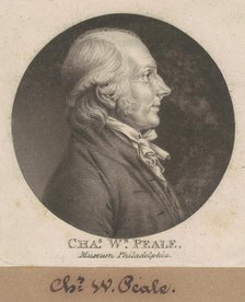 Charles Willson Peale, 1807. Creator: Charles Balthazar Julien Févret de Saint-Mémin.