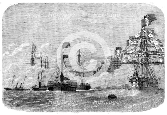 The Cherbourg Fetes - Arrival of Her Majesty at Cherbourg, 1858. Creator: Unknown.